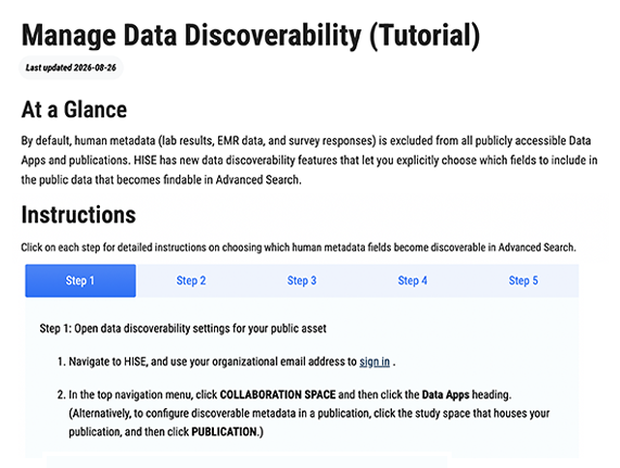 Data discoverability tutorial
