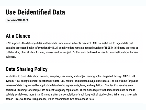 Deidentified data document